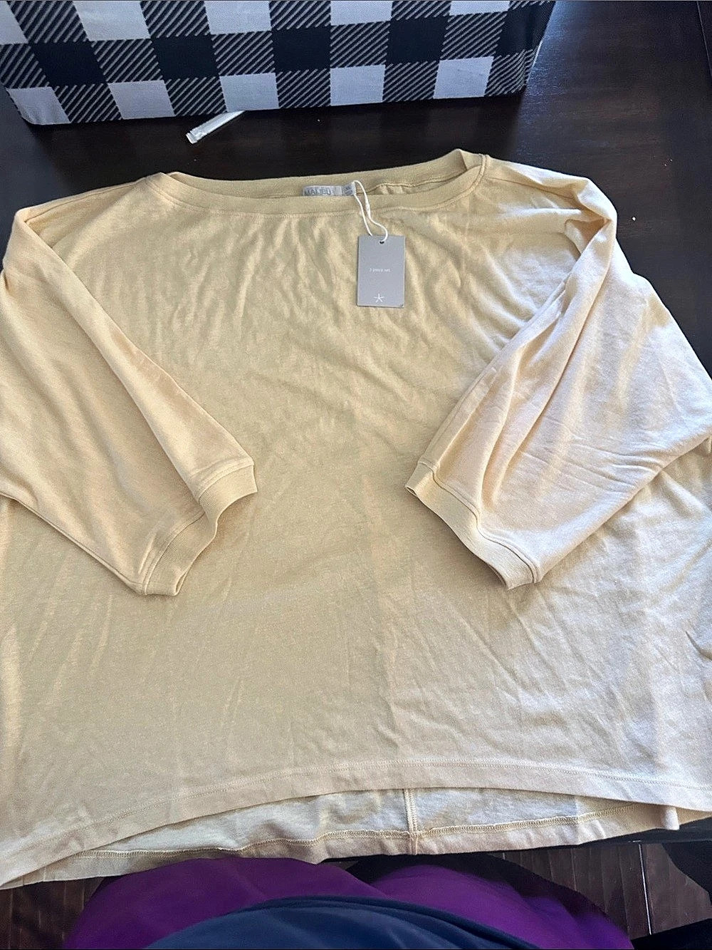 Malibu Collection 2-piece set Butter Yellow Size XL NWT